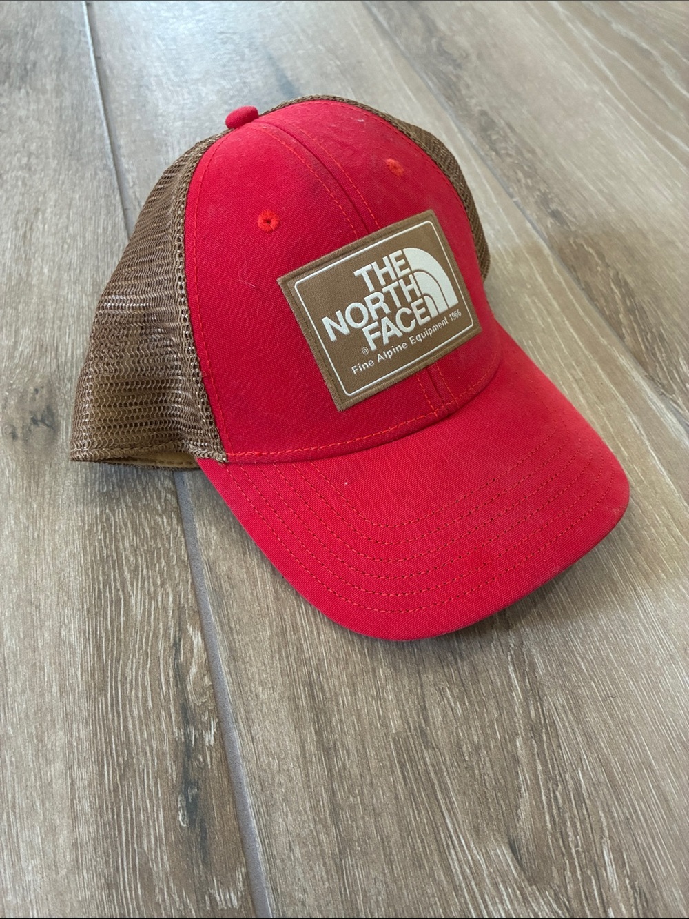 The North Face Red & Brown Mesh Cap